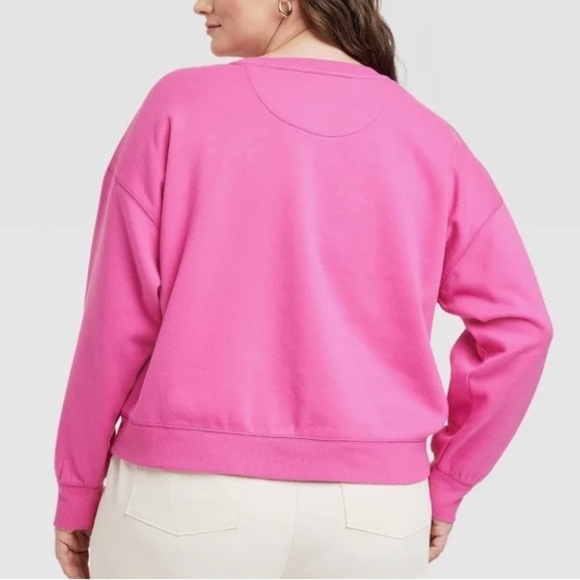 NWOT Universal Thread Pink Fleece Sweatshirt in size XL - Picture 4 of 10